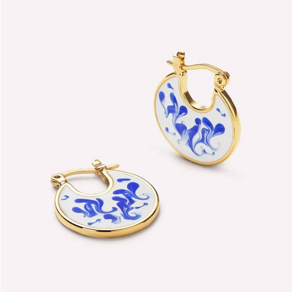 Ana Luisa Hana Marble Blue Earrings